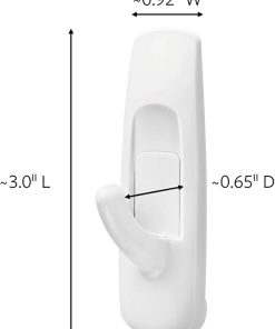 Alternative view of Command Medium Utility Hooks. 20 Hooks and 24 Strips. Damage-Free Hanging Wall Hook with Adhesive Strips. No Tools Great for Hanging. Organization and Storage. Holds up to 3 lb