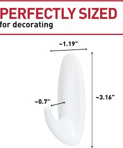 Alternative view of Command Medium Designer Hooks. 9 Hooks and 12 Strips. Damage-Free Hanging Wall Hook with Adhesive Strips. No Tools Great for Hanging. Organization and Storage. Holds up to 3 lb