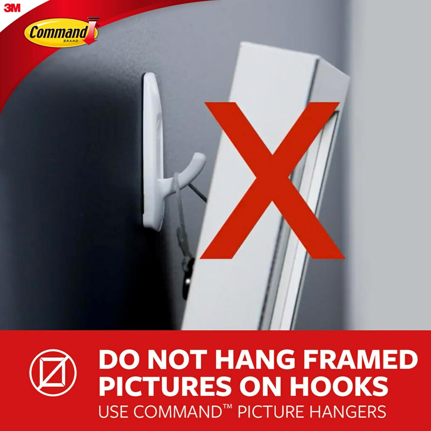 Command Medium Utility Hooks. 20 Hooks and 24 Strips. Damage-Free Hanging Wall Hook with Adhesive Strips. No Tools Great for Hanging. Organization and Storage. Holds up to 3 lb - Image 6