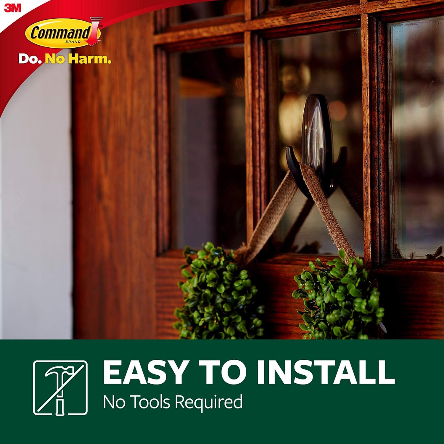 Command Outdoor Large Bronze Hooks. Holds 5 lb. 3 Hooks 4 Strips. Damage-Free. Weather Resistant for Hanging Decor - Image 4